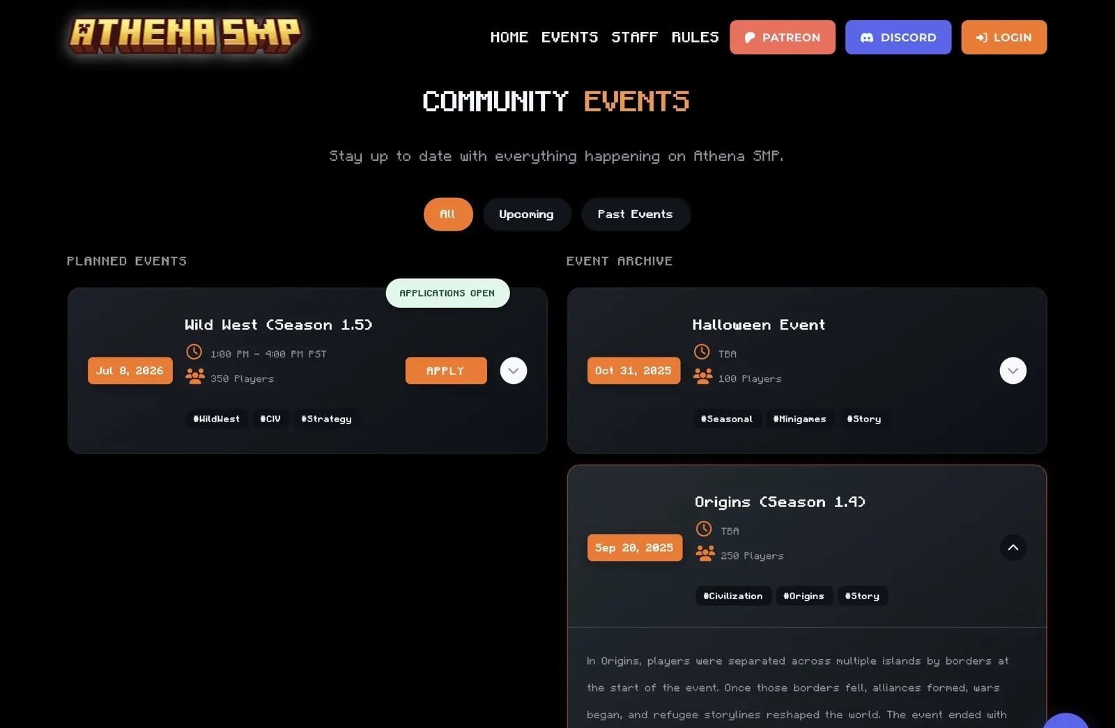 Athena SMP, screen 3