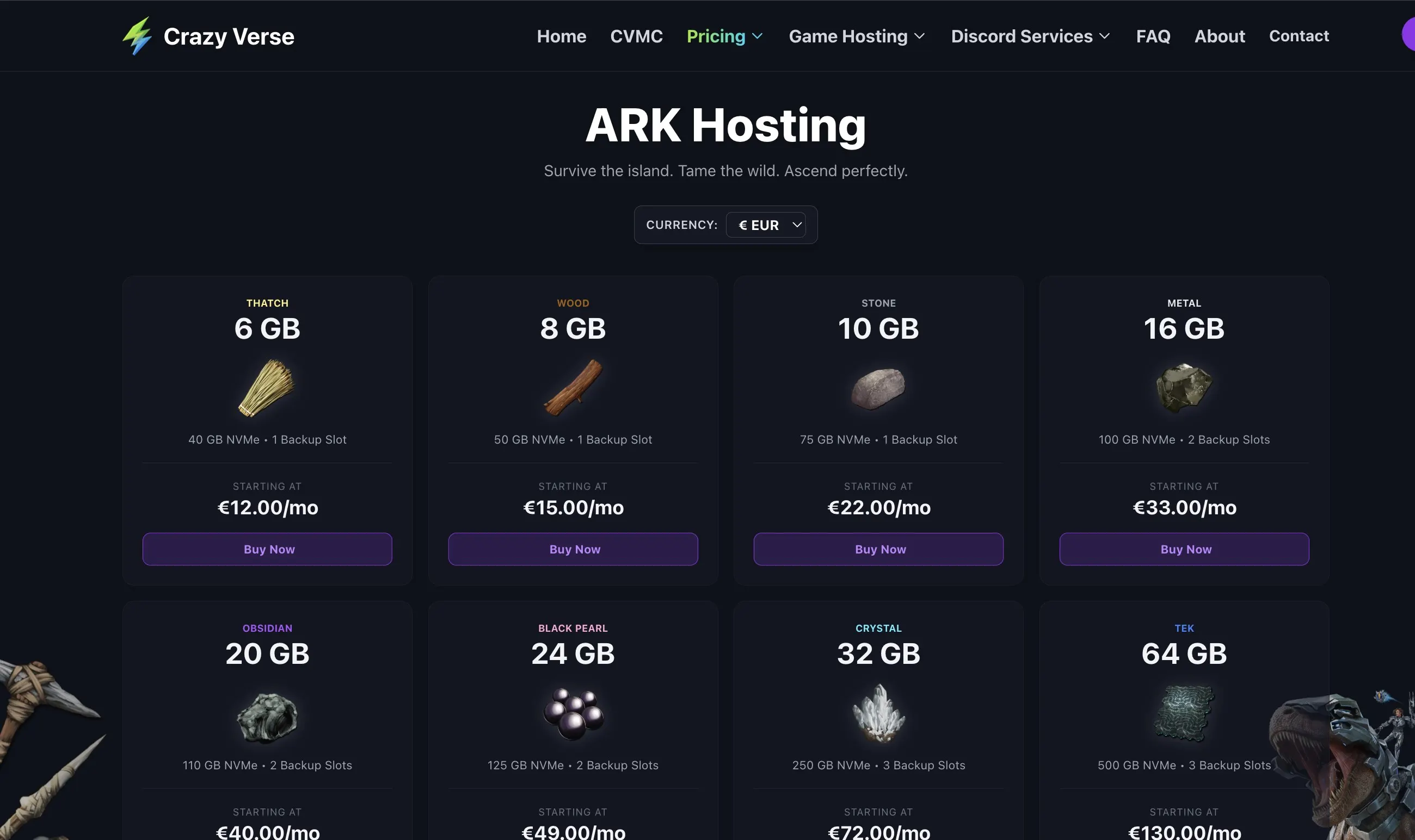 CrazyVerse Hosting, screen 2